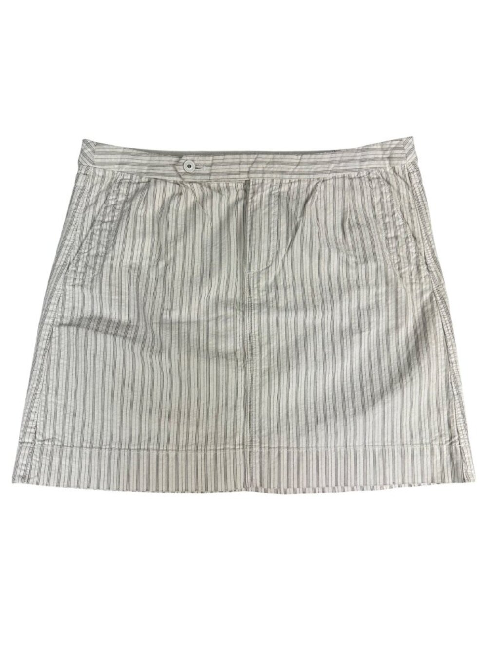 J.Crew Womens Beige Striped Cotton-Blend Skirt Classic Casual Style Beach Travel